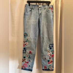 Sundance Primrose Floral Embroidered Jeans Size 30